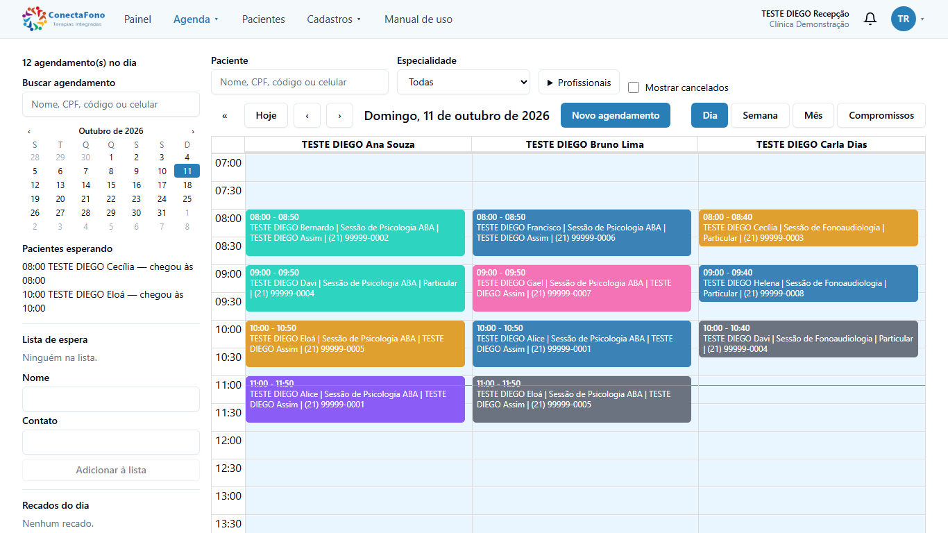 Agenda do dia